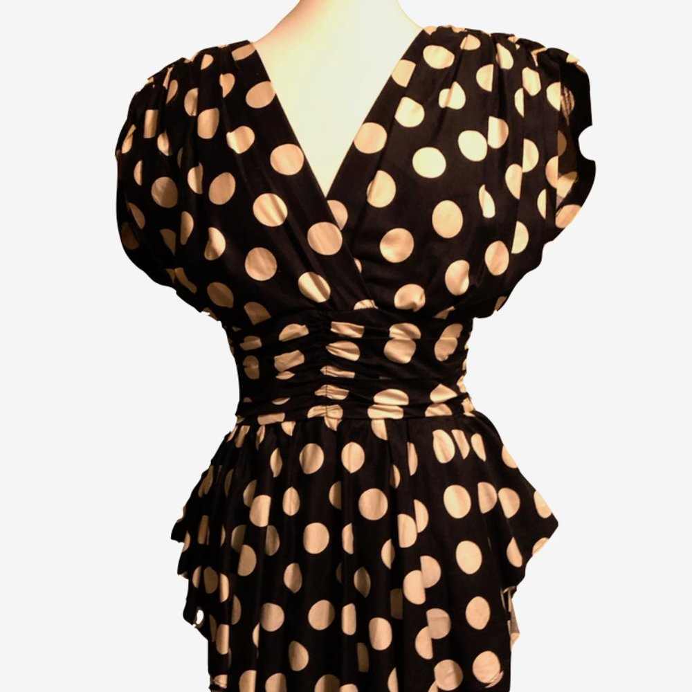 Vintage Suzette's Exclusive Designs polka dot dres